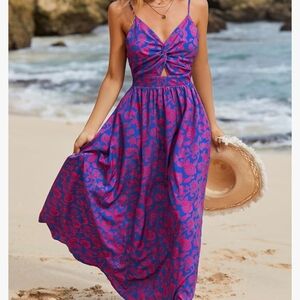 Cupeshe multicolored open back dress